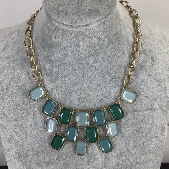 Necklace fashion statement gold tone rhinestone - Picture 2 of 8